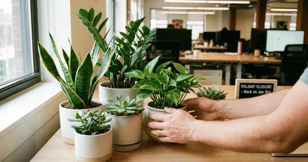 How to Prep Office Plants Before a Long Weekend or Holiday Closure Without Stress