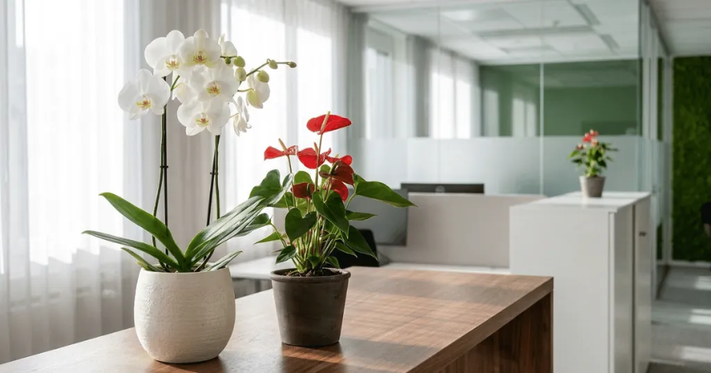 best flowering office plants